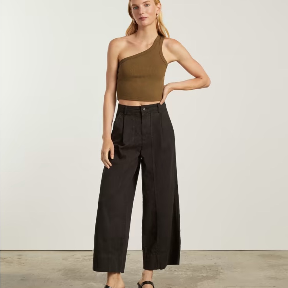 Everlane Charcoal Wide-Leg Trousers